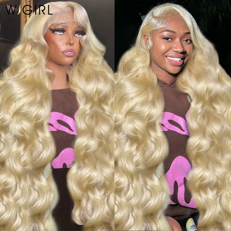 250 Dentisy 613 Honey Blonde 13x6 HD Transparent Body Wave Lace Frontal Human Hair Wig 30 40 Inch 13x4 Lace Front Wigs For Women