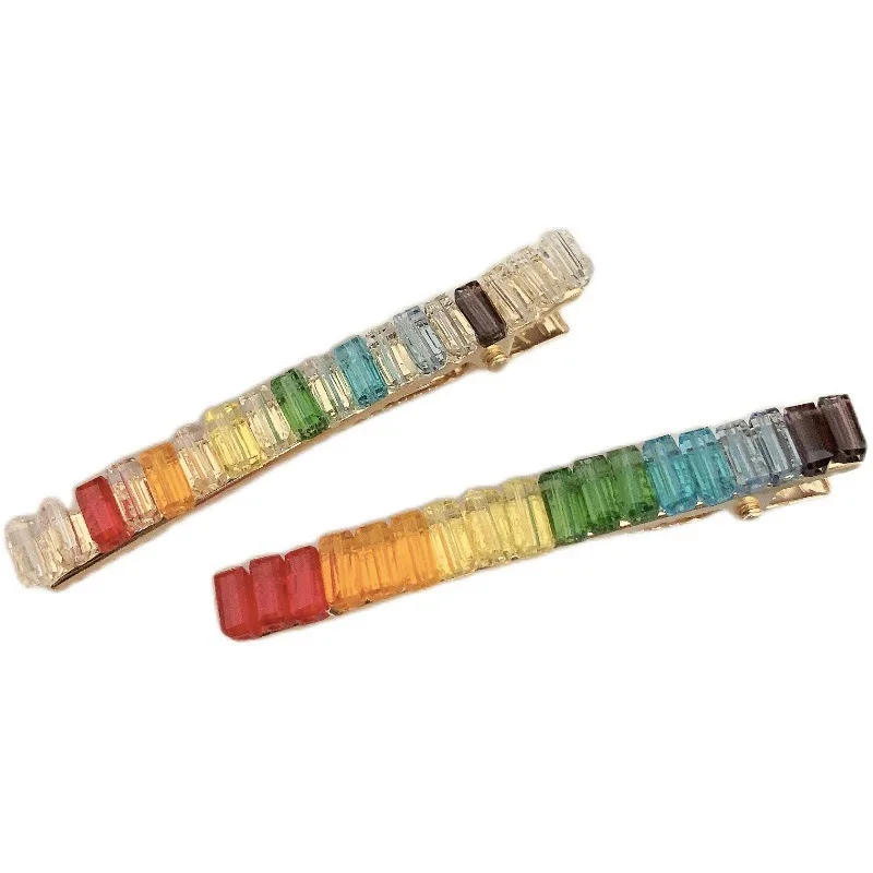 دبوس شعر فرنسي ريترو جديد للربيع والصيف رائع ولامع للغاية من حجر الراين لظهر الرأس والانفجارات الجانبية