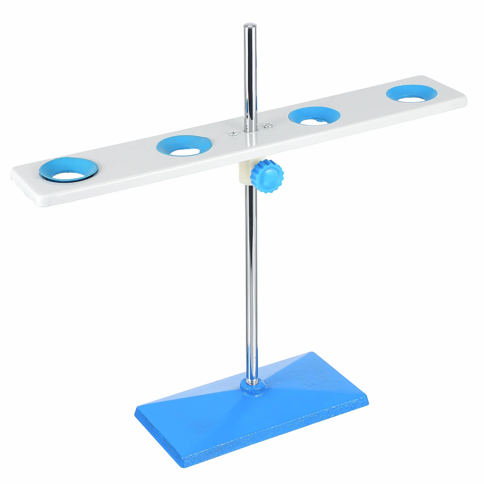 Iron 4-Hole Funnel Stand Adjustable Height Stable Rack for Chemistry Experiment Laboratory Teaching Supplies Funnel Stand