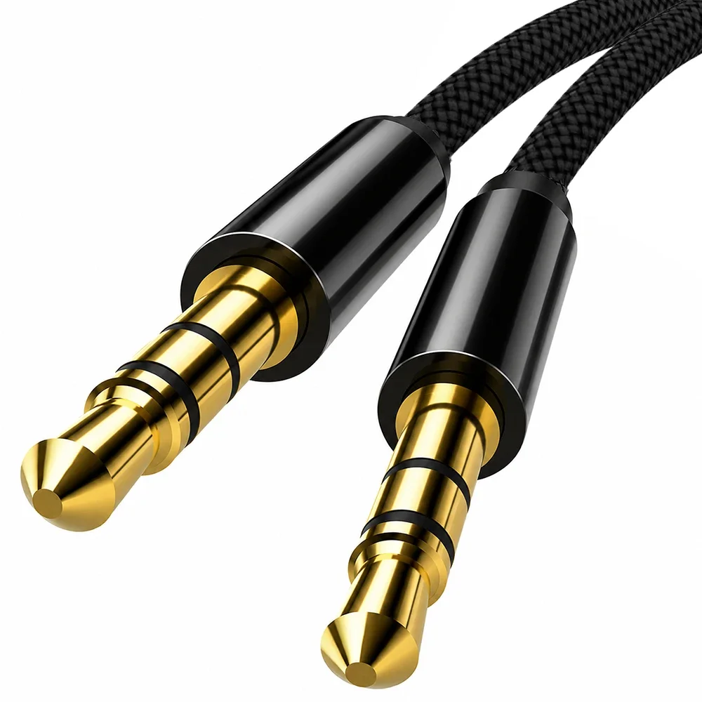 3.5mm AUX Audio Cable, Nylon Braided Male to Male Stereo Auxiliary Cable for Headphones, Car, PC, PS4, Speakers, iPhone, iPad