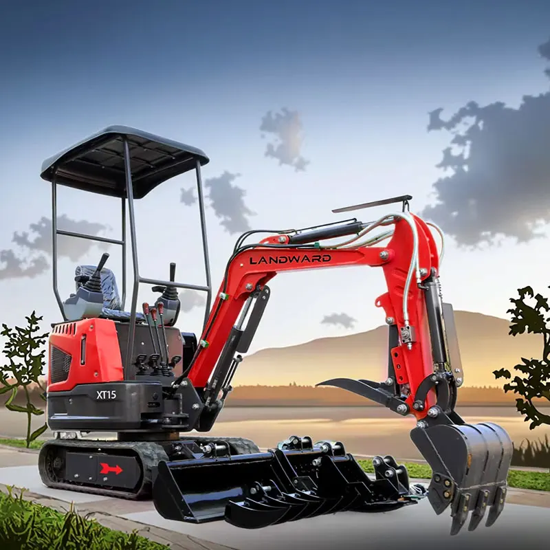New 1.5 Ton Mini Excavator Agriculture Excavators XT15 Diesel Engine Customized CE Euro 5 Hydraulic Crawler Mini Excavator 2 Ton