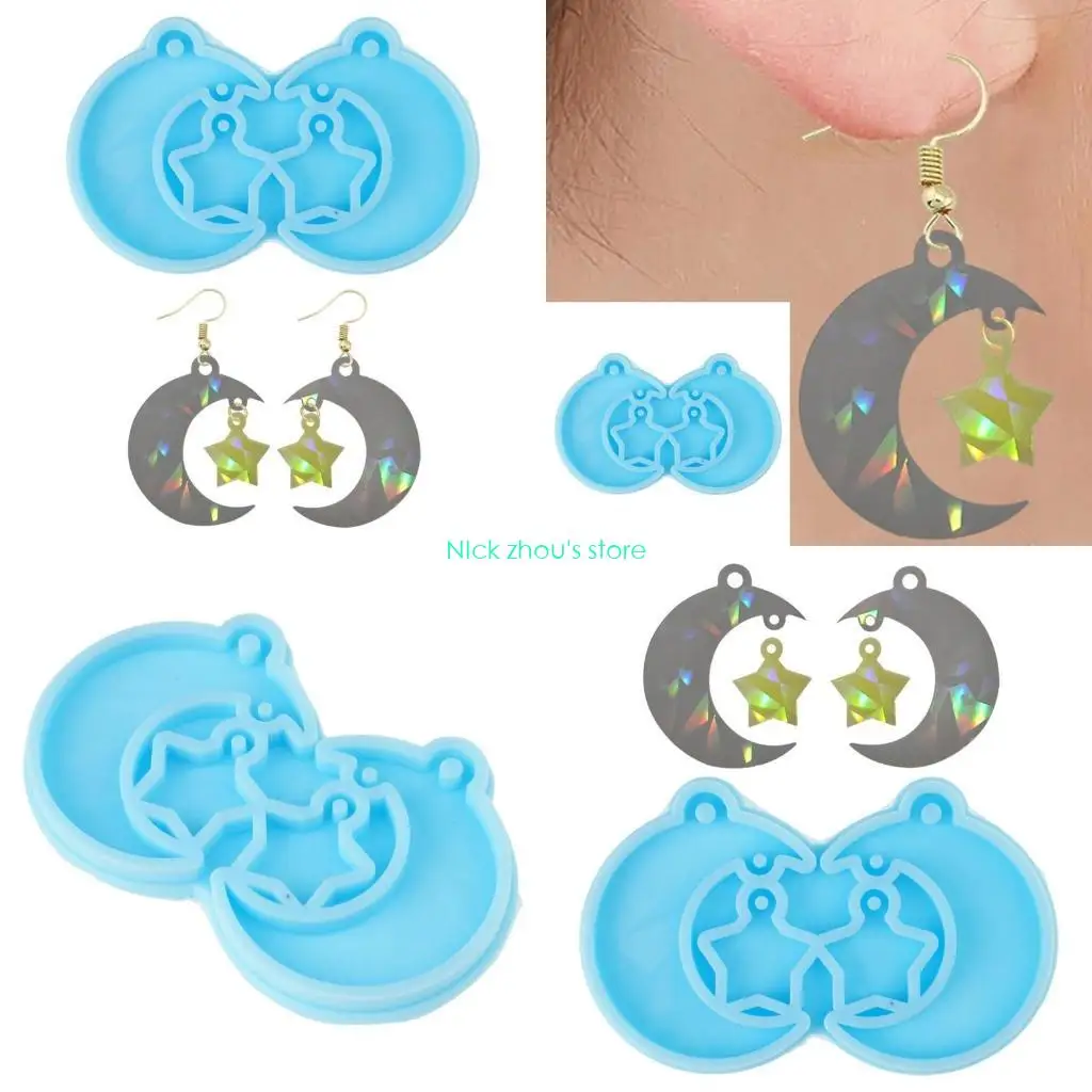 

E15E форма луны, формы для литья из смолы, формы для литья из эпоксидной смолы, сделай сам, брелок, ювелирный кулон