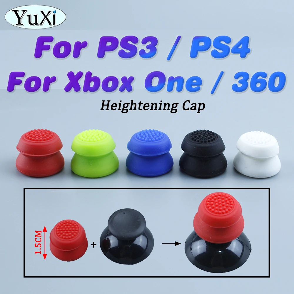 

1Pcs Thumbstick Grip Heightening Cap For Xbox One/Xbox 360 Silicone Rocker Cap For PS3 PS4 Game Accessories