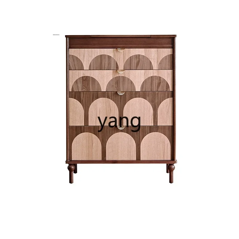 

LTT French Retro Style Solid Wood Dressing Cabinet American Country Style Solid Wood Storage Cabinet Drawer Cabinet