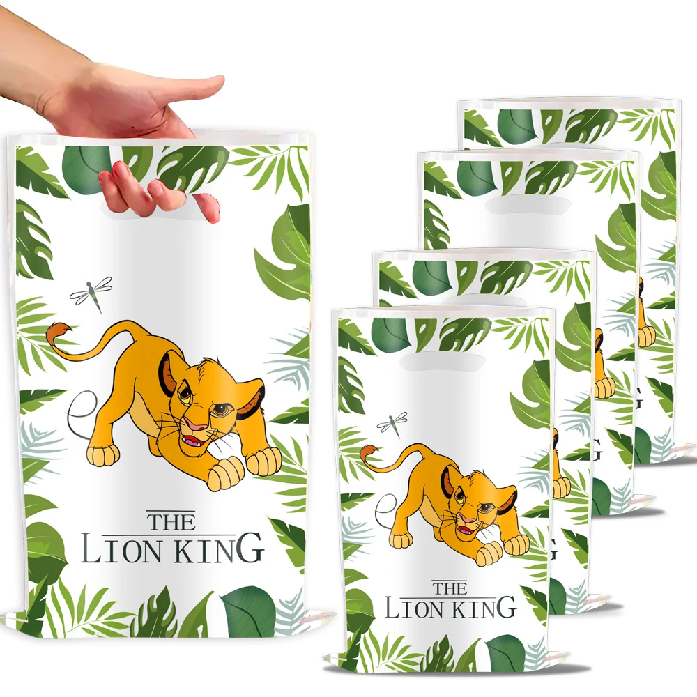 Lion King Simba Gift Bags Birthday Party Decoration Simba Goody Biscuit Package Candy Bag Baby Shower Kids Gift Party Supplies