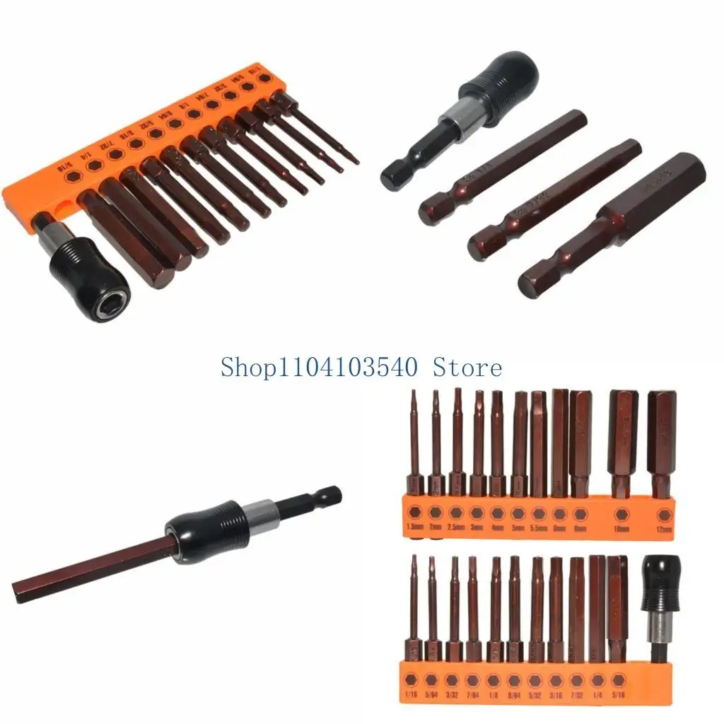 02DC 23PCS 60 мм Allen Bit BIT BIT BIT SET MAGINET DRILE BIT 60 мм