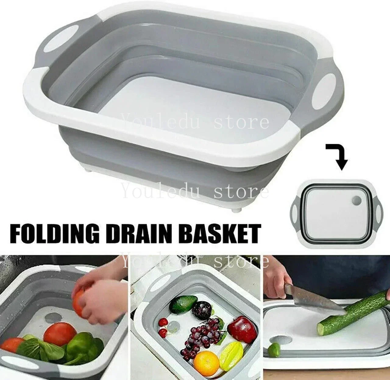 Household Folding Wash Basin Portable Sink Foot Bucket Washbasin Plastic Foldable Basin Travel Outdoor Camp Basins