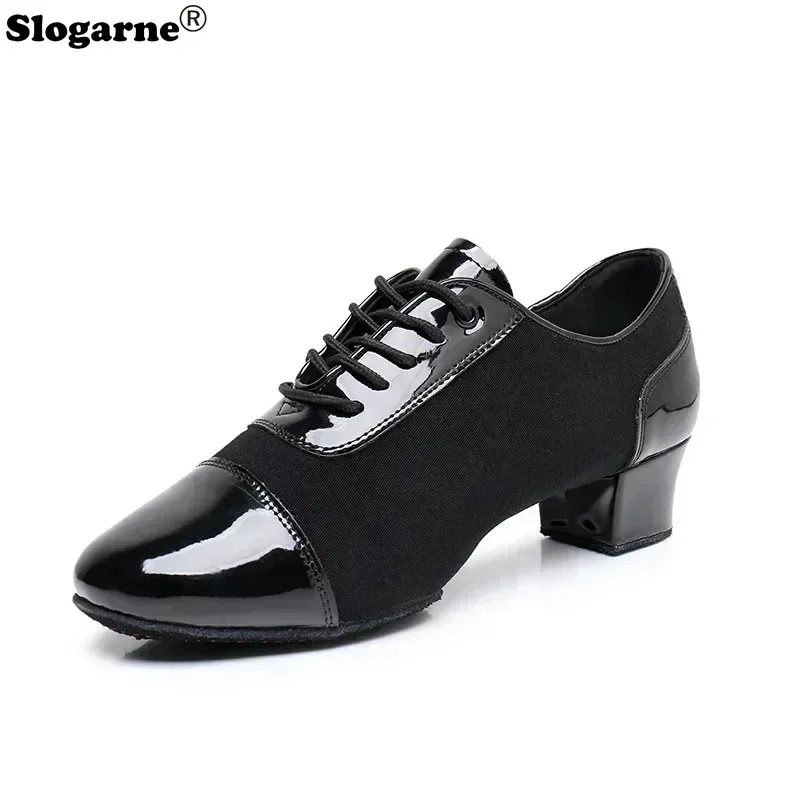 Men High Quality Latin Shoes Male Leather 3.5CM Heels Dance Footwear Man Oxford Jazz Tango Waltz Ballroom Dance Shoes Drop Ship