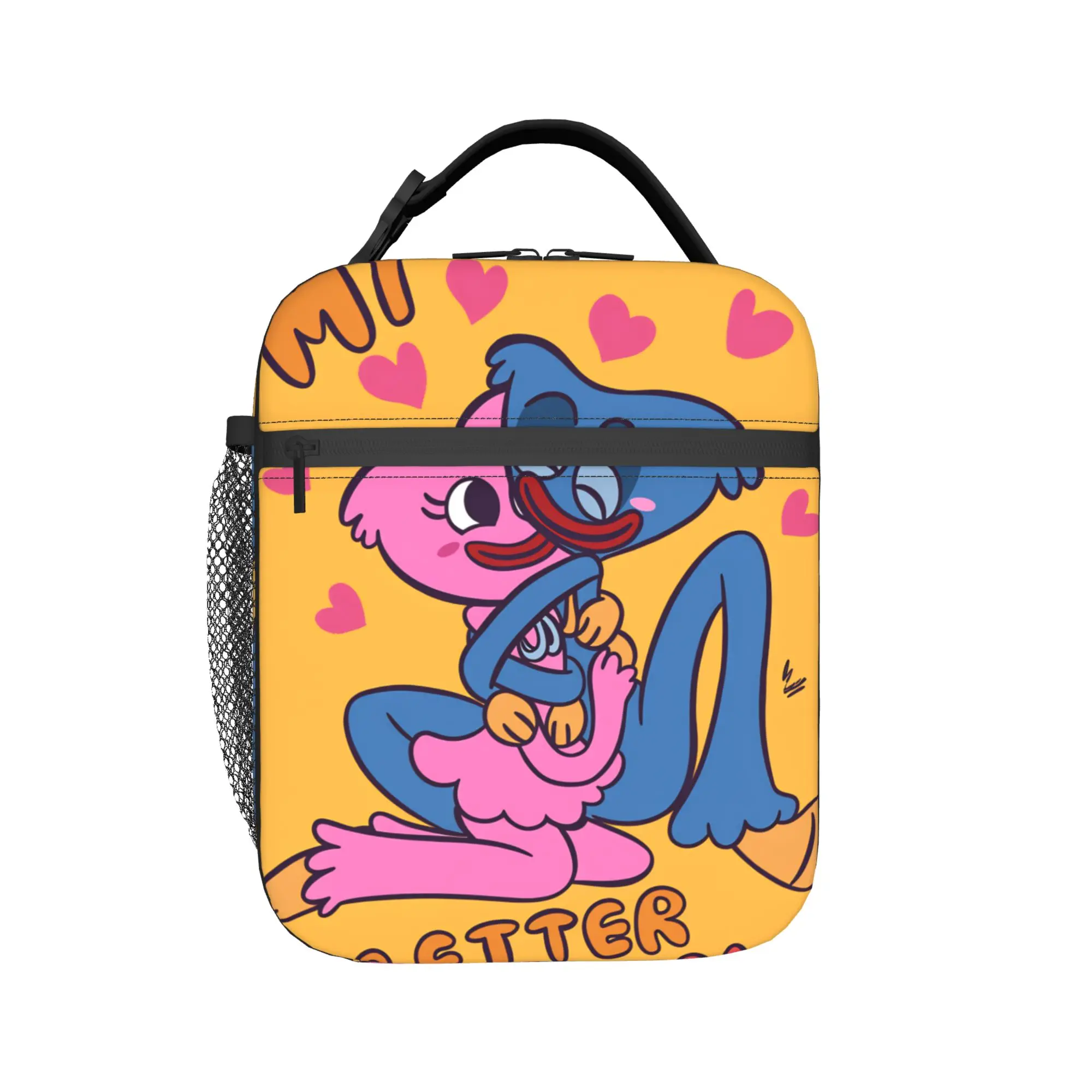 Horror Gamer-H-Huggyed Wuggyeds Lunch Bag For Child  Custom Travel Lunch Box Aesthetic Portable Insulated Oxford Cooler Bag