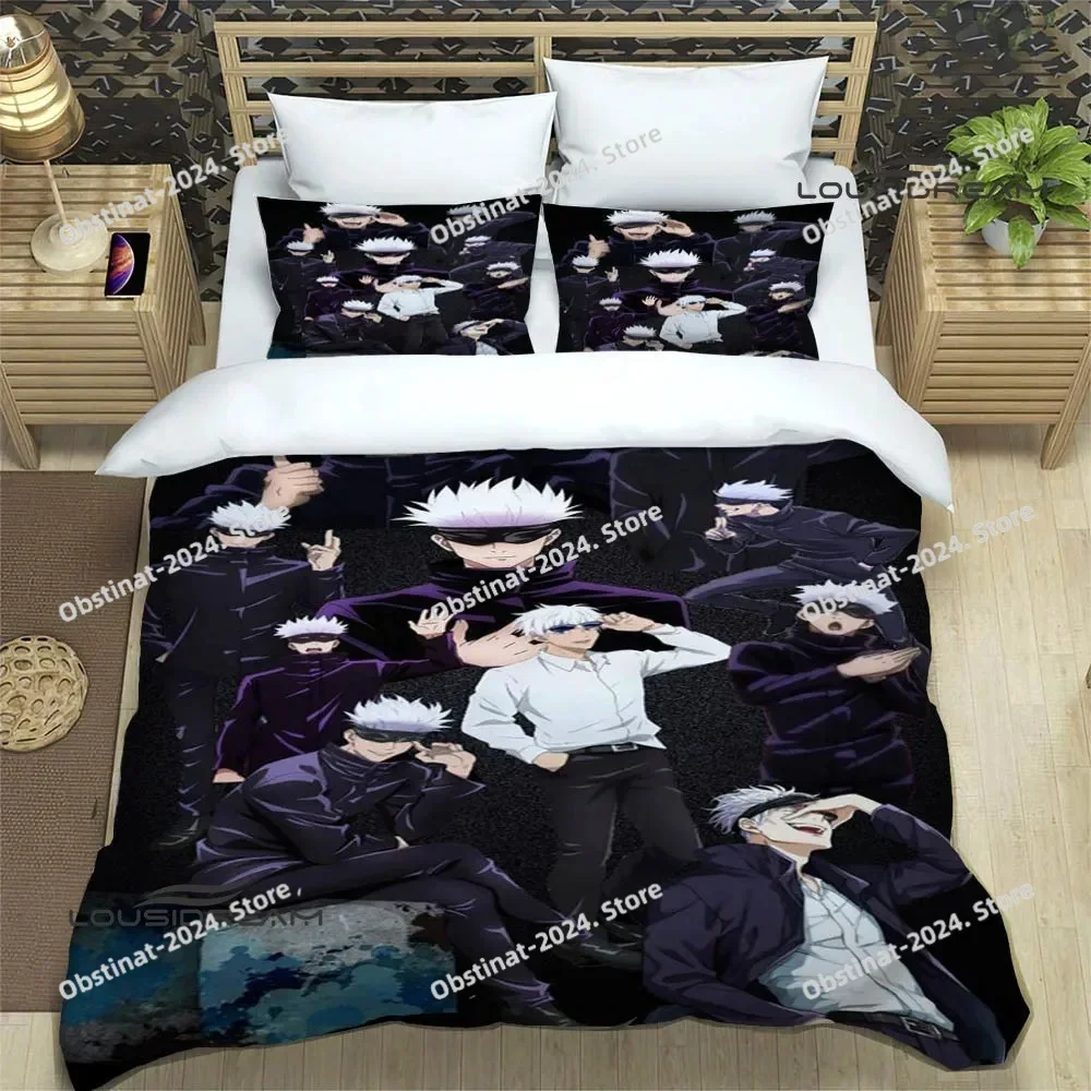 

Jujutsu Kaisen Cartoon 3D Printed Bed Set Duvet Cover Pillowcase Bedding Set Bed Linen Sheet Quilt Cover Full Queen King Size
