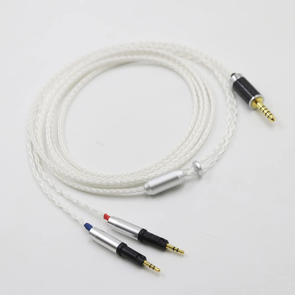 HiFi Audio 4.4mm 2.5mm Balanced 16 Core Pure Silver Headphone Upgrade Cable Cord For ATH-R70X R70X R70X5 Earphone