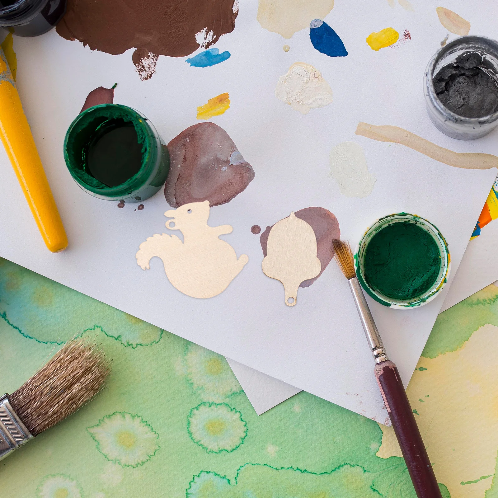 

Colorful Painted Wood Pieces Decoration Pack for DIY Home Wedding Party Art Projects Handmade Natural Wood Craft Supplies