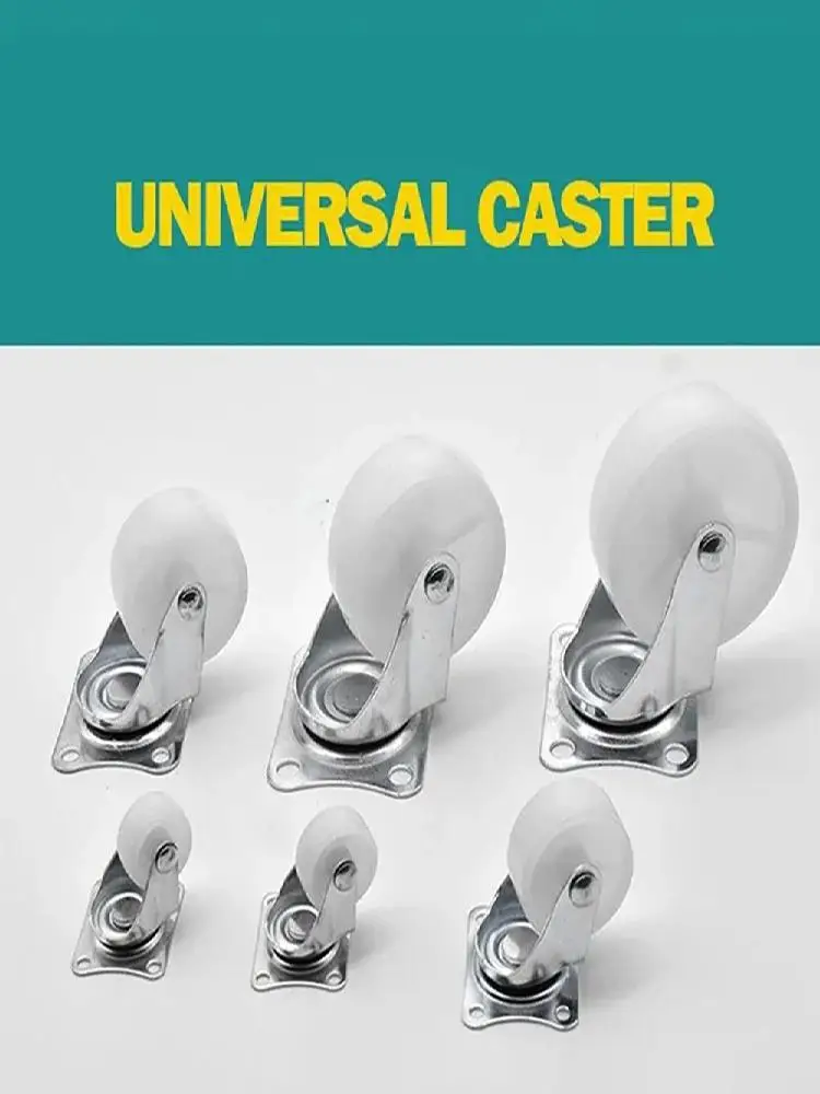 1/2/4 pièces nouvelle roulette robuste 360 degrés blanc Nylon caoutchouc meubles rouleau universel meubles chariots roulettes pivotantes