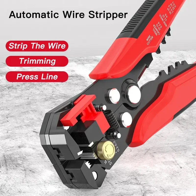 Crimper Cable Cutter Professional Electrician Wire Stripper Tools Adjustable Automatic Wire Stripper Multifunctional Pliers