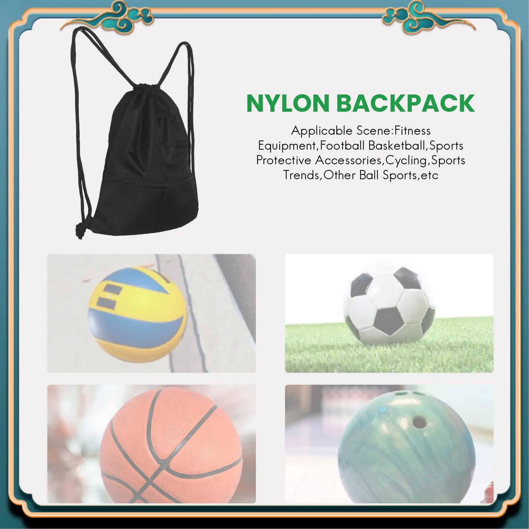 Latest Outdoor Women Men Nylon Black Ultralight Backpack Football Basketball Bag String Drawstring Hunting Hiking Gym Sport Bags