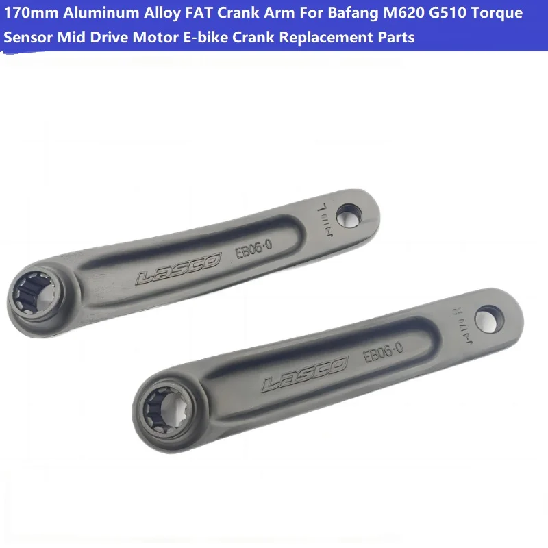 170mm Forged Aluminum FAT Crank Arm Replacement For Bafang M620 G510 Torque Sensor Mid-Drive E-Bike Motor