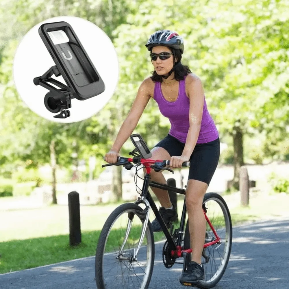 

Waterproof Motorcycle Phone Holder Adjustable Magnetic Design Bicycle Phone Holder Navigation Support 360° Swivel