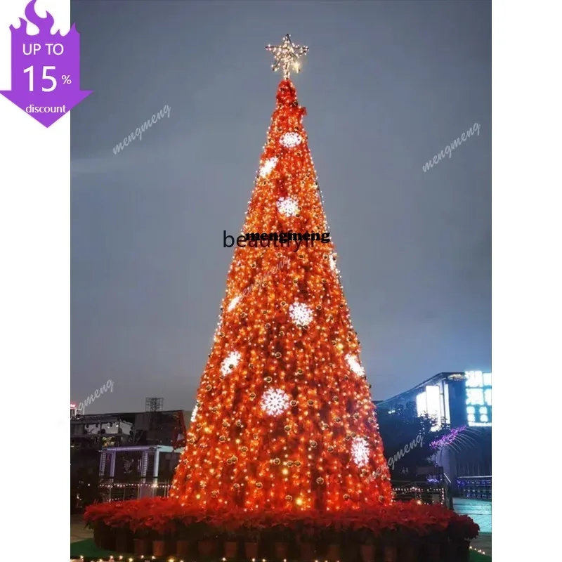 ss 8350 Red Outdoor Christmas Tree 4m 5/6/7 Large Framed Christmas Tree Ornament