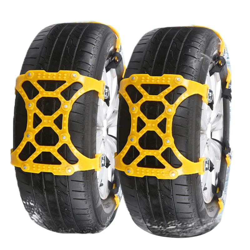 Car Chain Thickened Rubber Non-slip Tire Chain for SUV Off-road Vehicles in Winter Snow Mud Roadway Safety Tire Snow Chains