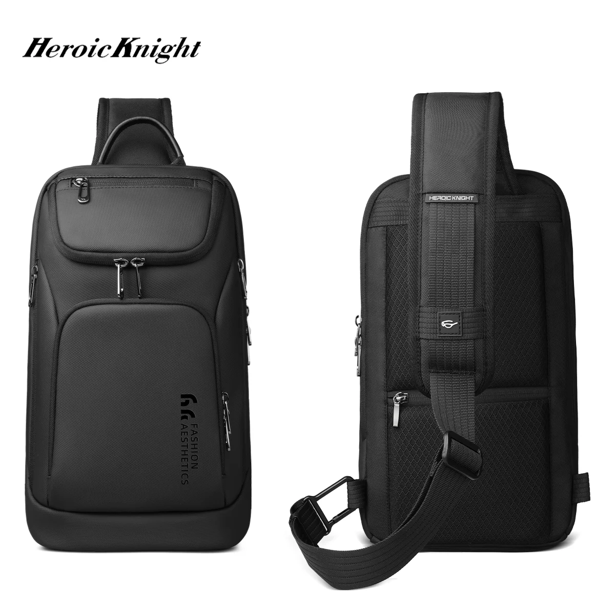 

Heroic Knight Multi-functional Men's Shoulder Bag Business Messenger Bags Male Sports Waterproof Short Trip Crossbody Chest Bag