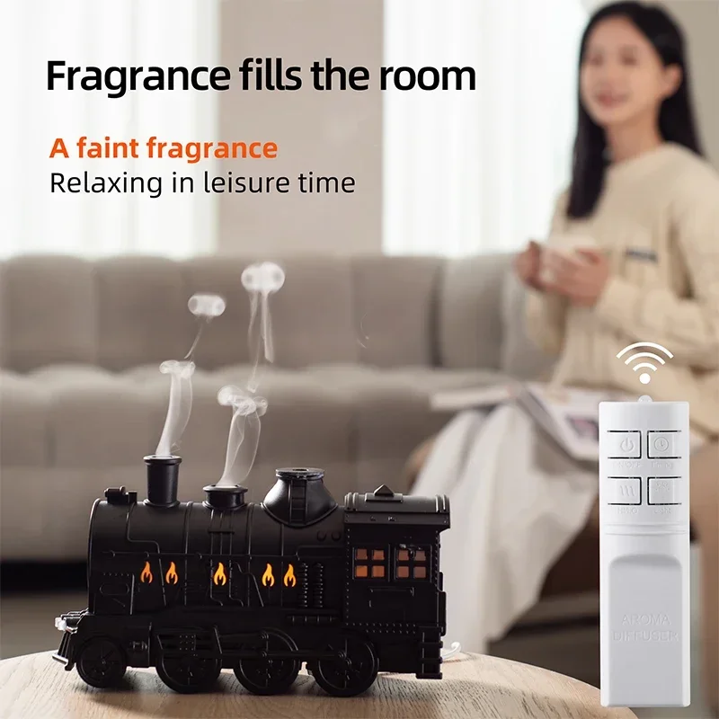 Train Air Humidifier Ultrasonic Aromatherapy Diffusers with Remote Control Mist Maker Fragrance Essential Oil Aroma Difusor