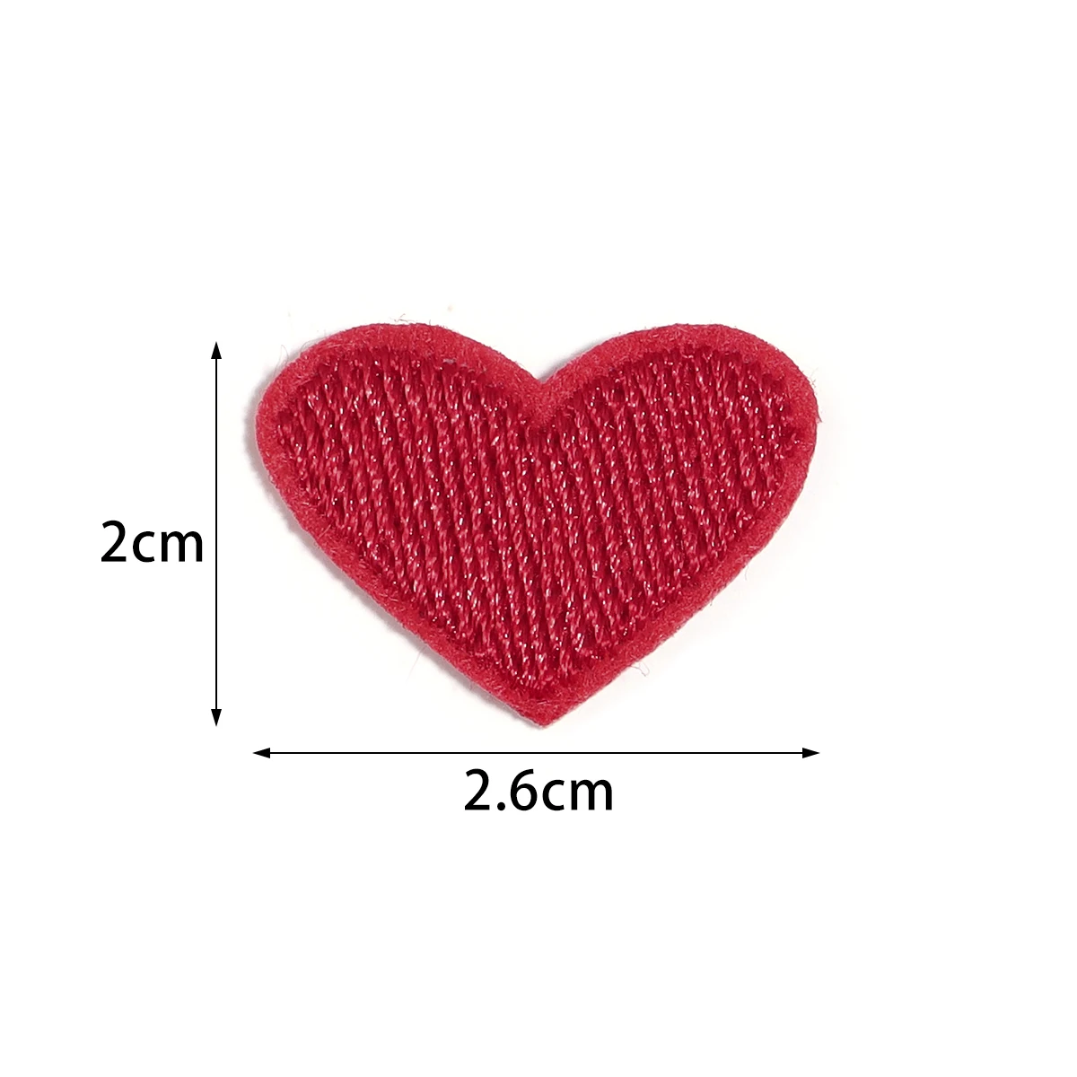 10 Stück Polyester-Liebesherz-Aufnäher, Stickerei-Aufnäher zum Aufbügeln für DIY-Bastelarbeiten, Rucksack, Kleidung, Hut, Nähzubehör, Abzeichen – Detail 1