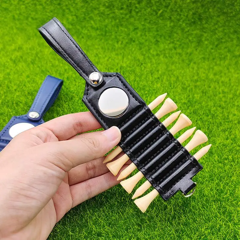 

Golf Blank Ball Mark Tee Case Holder Golf Ball Nail Storage Holster Golf Tee Belt PU Leather Golf Ball Nail Hanging Case