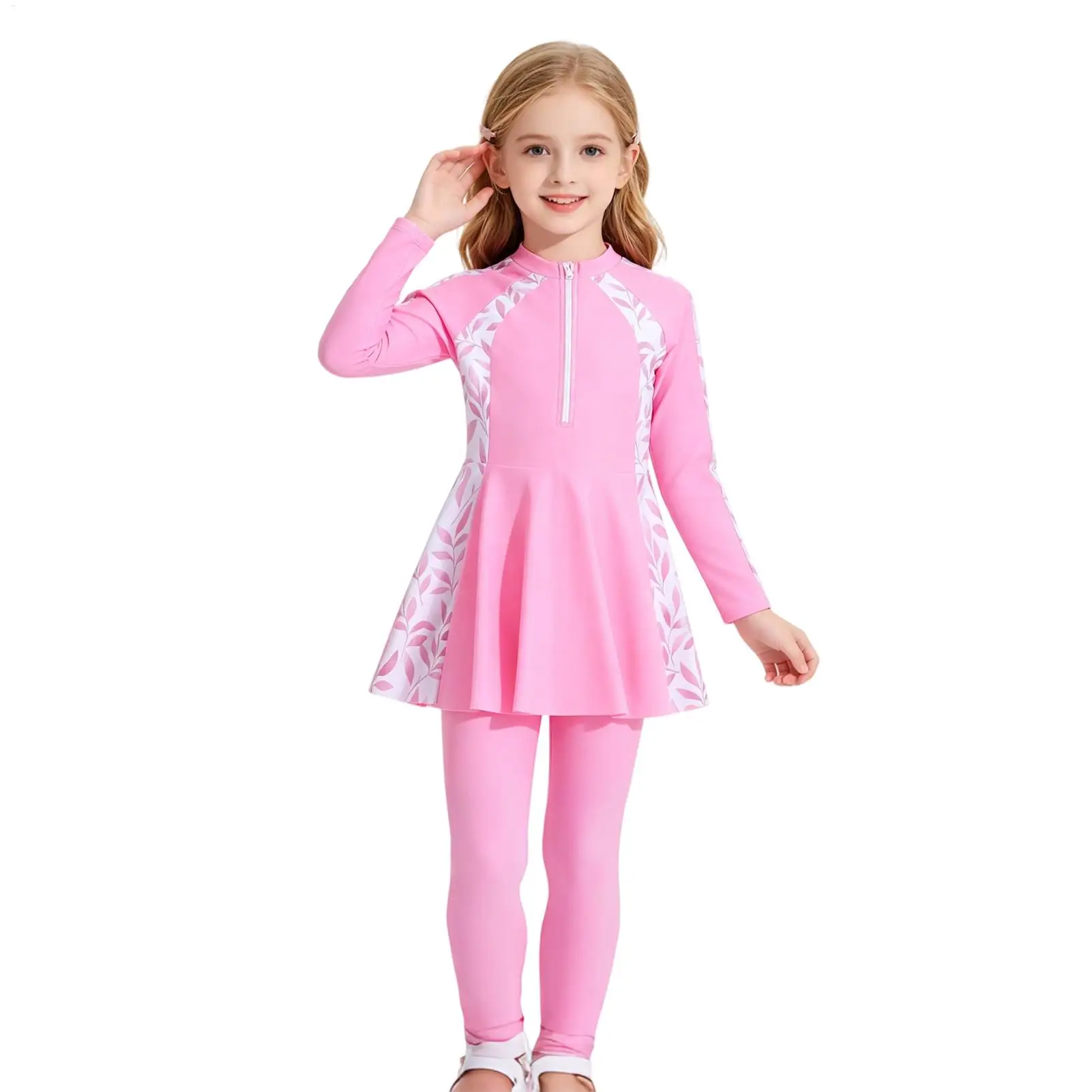 Modest Swimsuits For Girls Children Bathing Suit Swimwear Kids Swimming Clothes For Children Beach Pool Vacation Summer Party