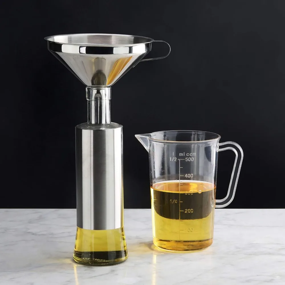 Service de restauration Entonnoir en acier inoxydable, filtre/filtre amovible, 5", argent