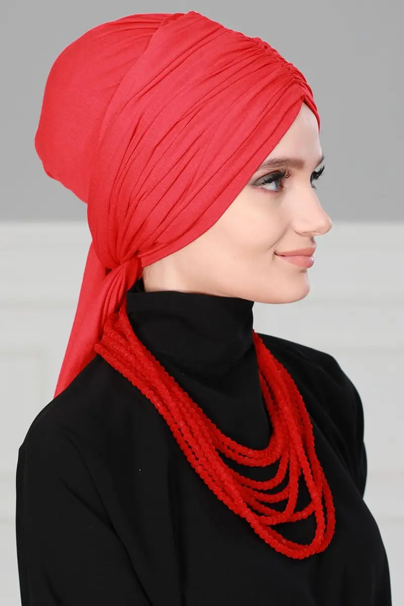 Vermelho de osso penteado shirred