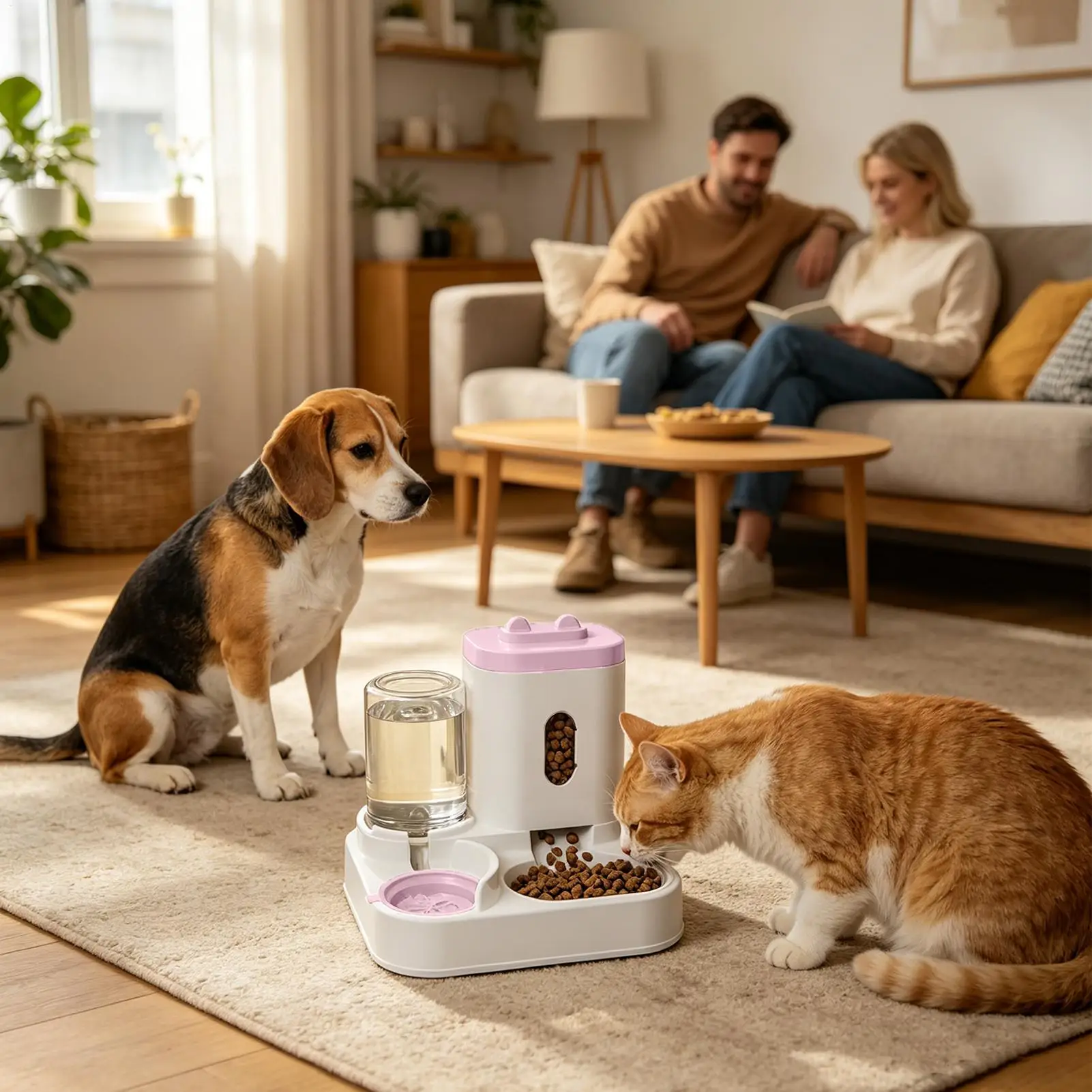 

Автоматическая кормушка для животных Smart 2-в-1: дозатор корма и воды для кошек, автоматическая кормушка для домашних животных, для котят и щенков, для использования на улице и в помещении.