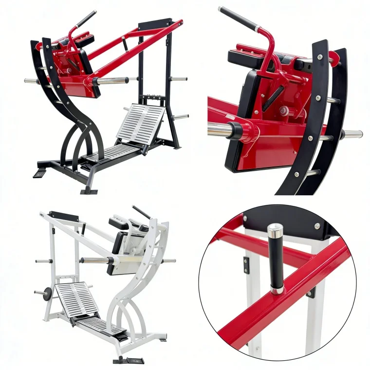 Plate Loaded Steel Durable Strength Training Seated Leg Press and Hack Squat Machine with Weight Stack Gym Equipment