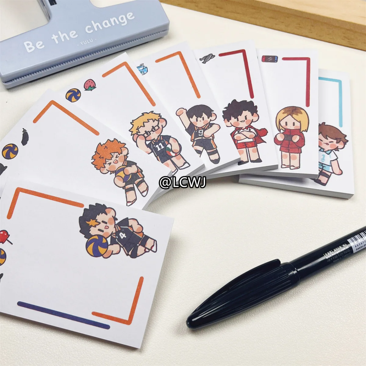 Haikyuu Sticky Notes Kenma Kozume Memo Pad Kei Tsukishima Leave Message Anime Goods Student Stationery School Supplies Cute Gift