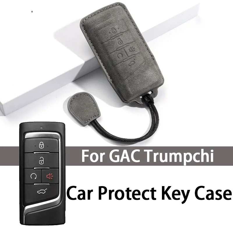Leather Car Smart Key Case Cover For GAC Trumpchi Empow GS7 GS8 GM8 GS5 GA6 GM6 GS4 GS3 GA3 GA4 GS3 SGS7 Legend Car Key Shell