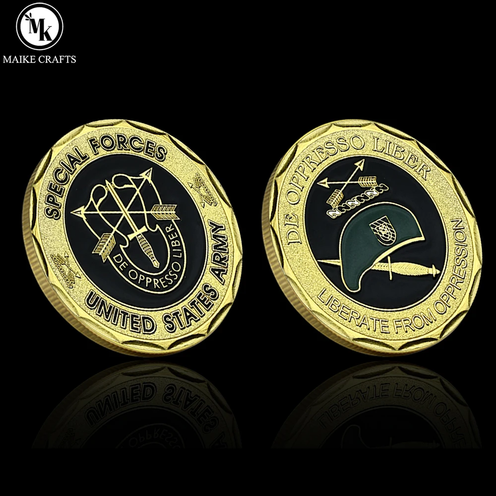 Special Forces Challenge Coin De Oppresso Liber US Army Commemorative Coin Military Collectible Gift