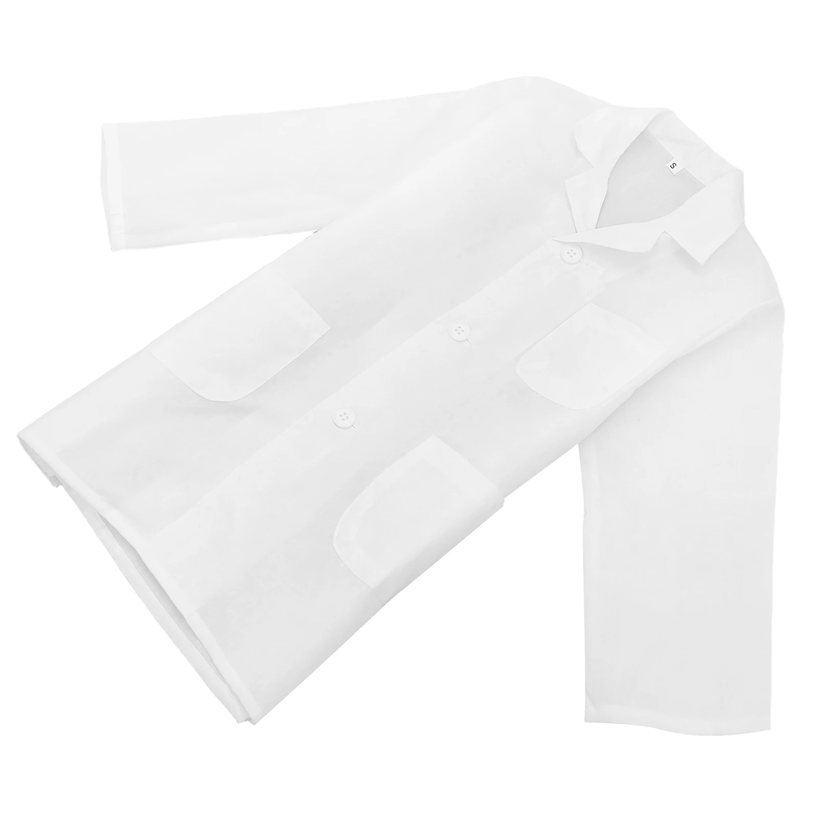 

1pc Cosplay Uniform Cotton White Coat For Cosplay Doctor Uniform Performance Photo Prop Small Size