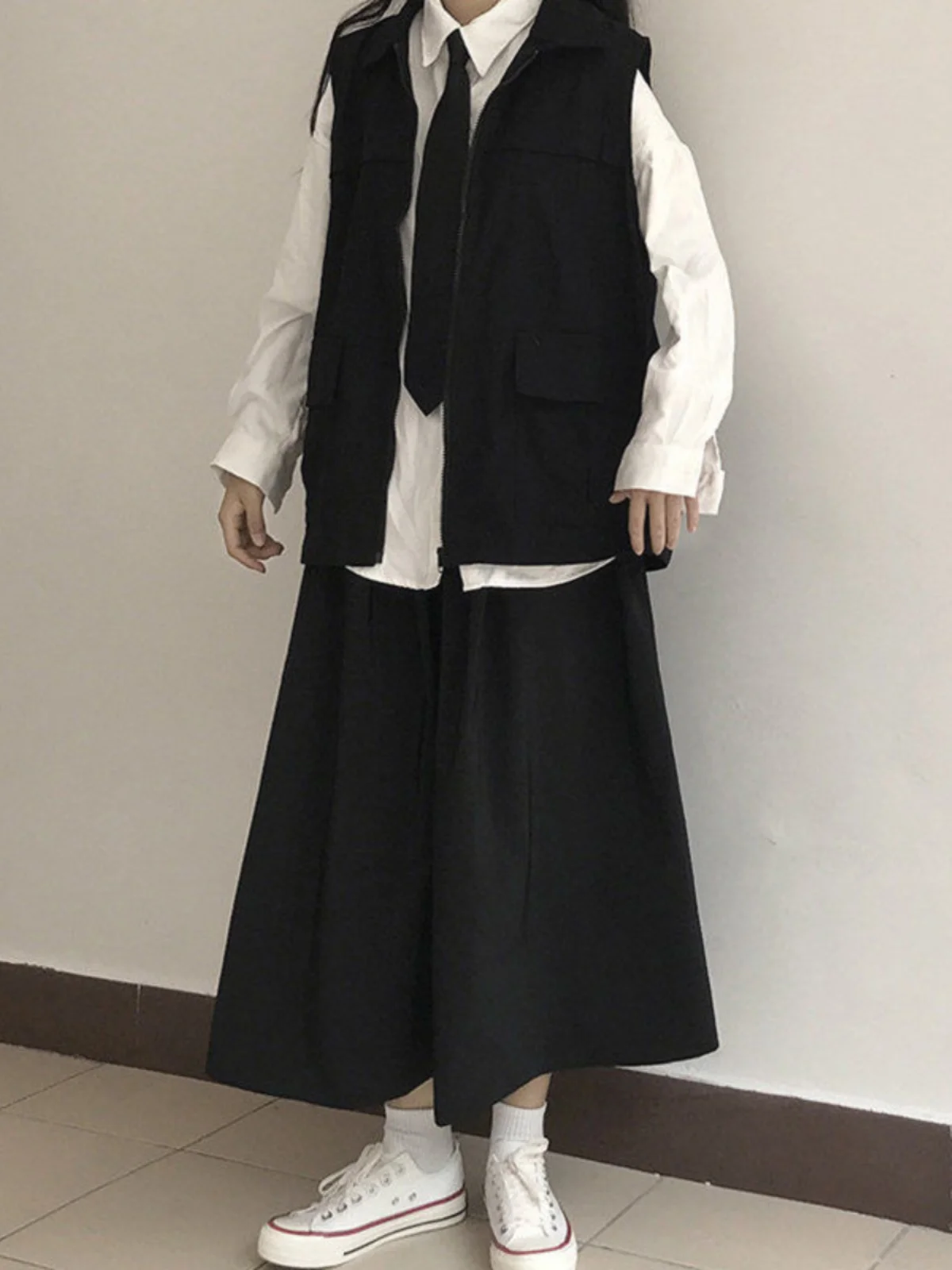 

Японская рабочая одежда: женская юбка-миди А-силуэта с высокой талией, свободного кроя, больших размеров, летне-осенняя, хлопковая, в стиле «зонтик»