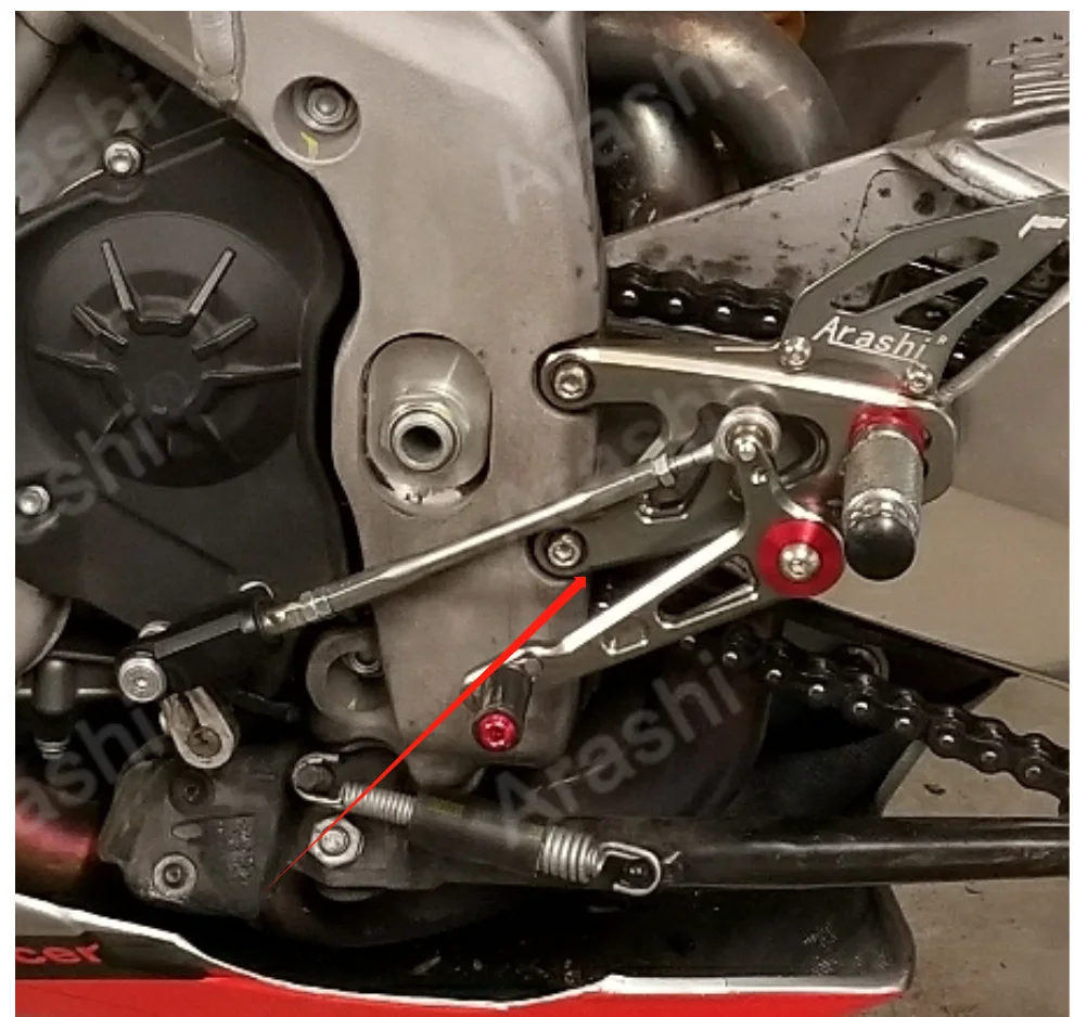 Arashi GP Shift für verstellbare Motorrad-Fußstützen, Fußrastenanlage, hintere Fußraste für APRILIA RSV4 FACTORY APRC ABS BK SE 2013 2014 2015