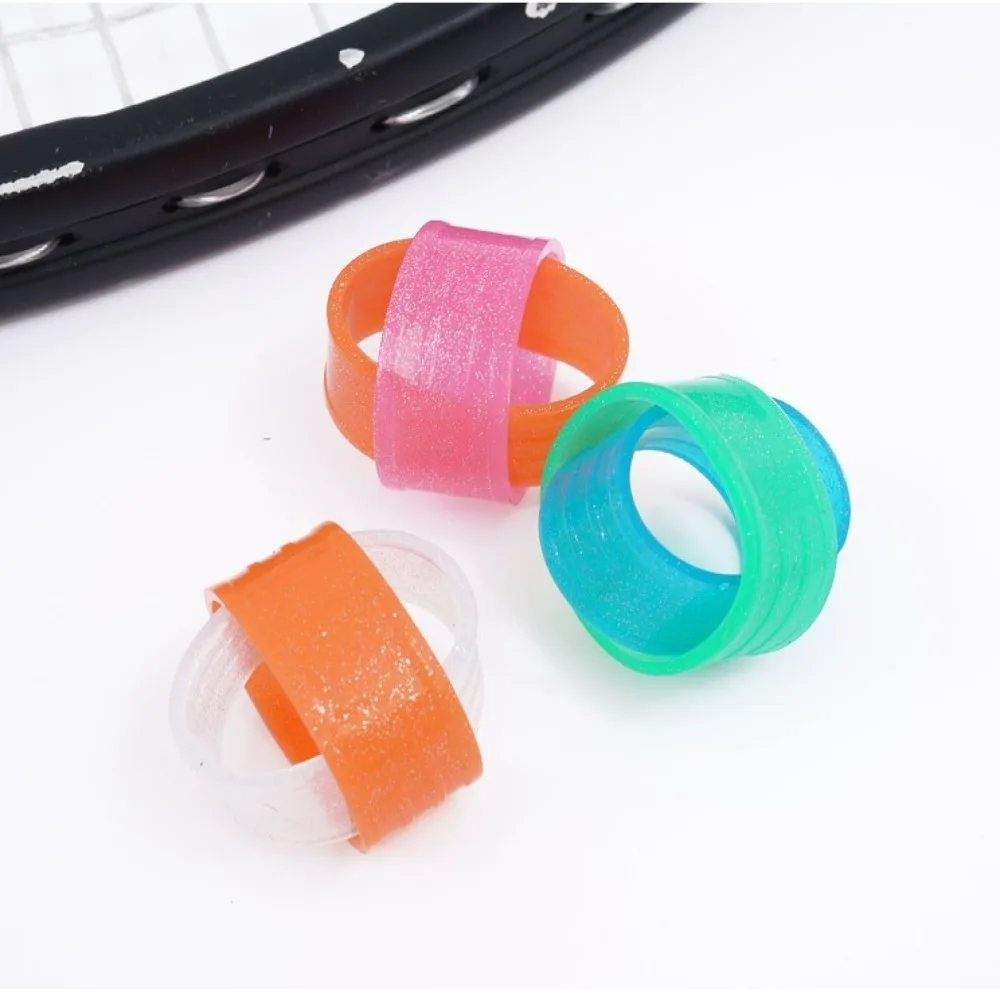 

Уплотнительное кольцо для теннисной ракетки ярких цветов, эластичное силиконовое силиконовое кольцо для теннисной ракетки, блестящее красочное кольцо