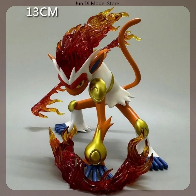 

13cm Pokemon Infernape Burning Flame Anime Figure Model Gk Statue Children Kid Collection Desktop Decoration Ornament Toys Gifts