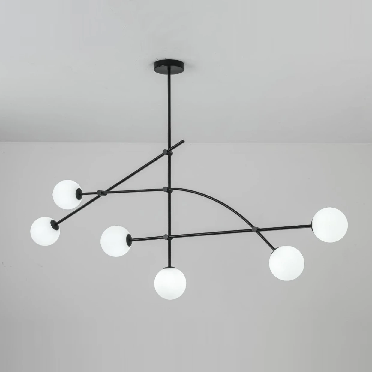 

Scandinavia Multiple Chandelier with Glass Ball Ceiling Suspension Pendant Light for Kitchen Living Dining Room