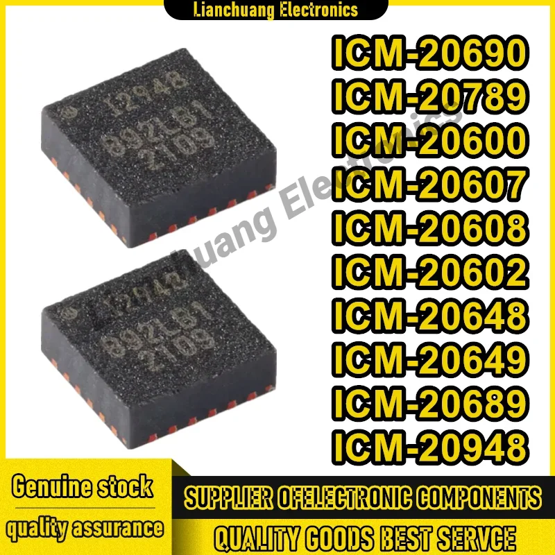 

5PCS ICM-20690 ICM-20789 ICM-20600 ICM-20607 ICM-20608 ICM-20602 ICM-20648 ICM-20649 ICM-20689 ICM-20948 LGA-14 QFN-24 IC chipse