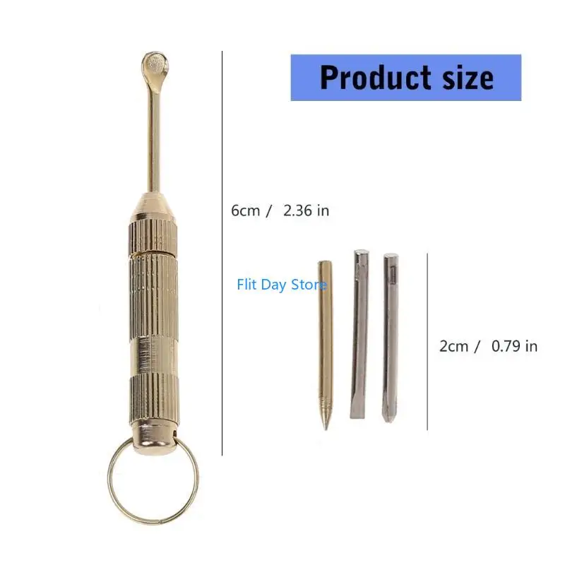 F92C Multifunctional 4 In1 Mini Portable Golden Golder Opener Outcuremers набор для очистки ушного уша.