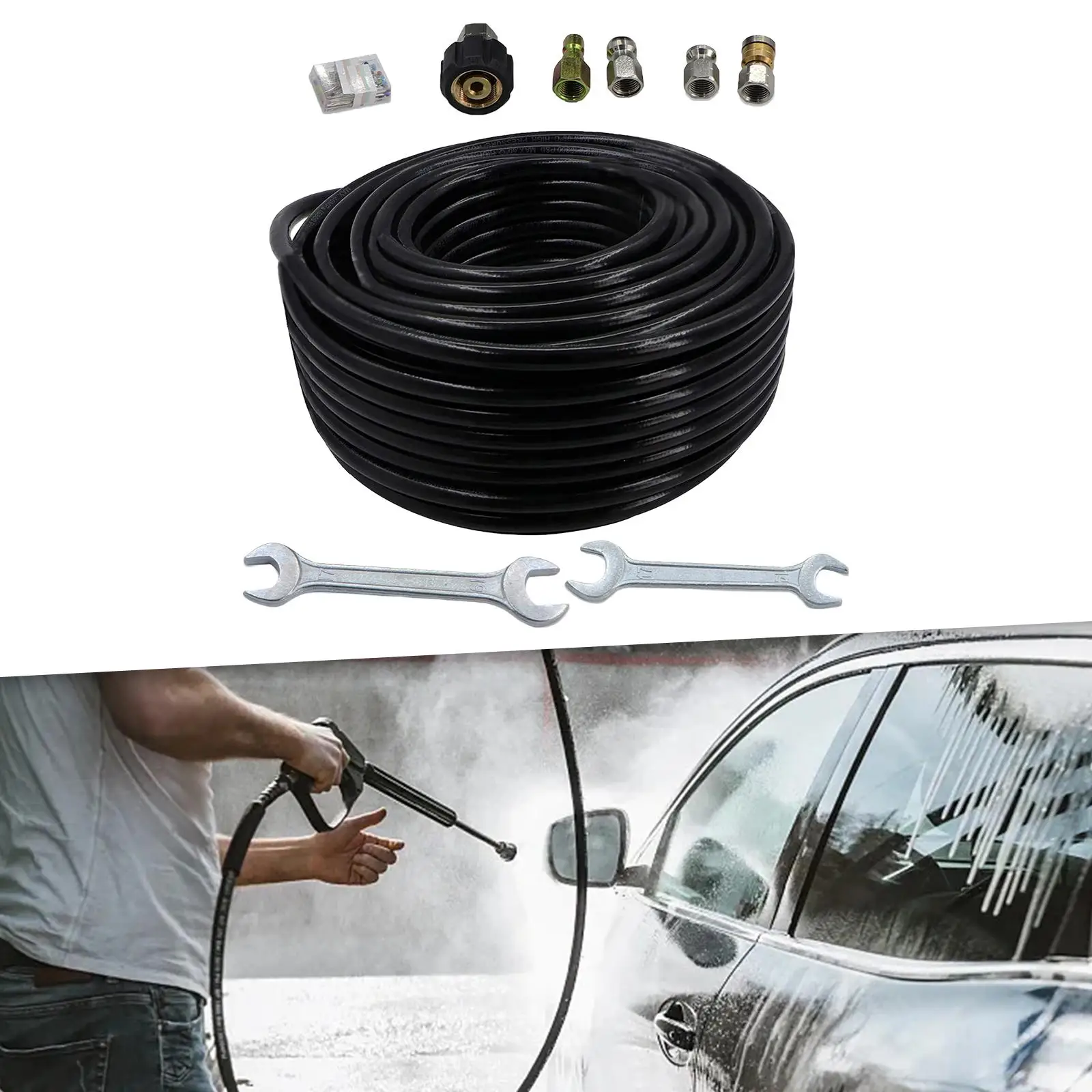 

Sewer Jetter Kit for Pressure Washer Pearl Corsage Pins High Pressure Washer Hose for Sinks Indoors Roofs Driveways Toilets