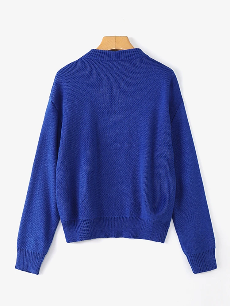 เสื้อสเวตเตอร์พิมพ์ลายฤดูใบไม้ร่วง ZANZEA ปี 2025 เสื้อสเวตเตอร์ผู้หญิงแบบสวม คอทรงโอ แขนยาว เสื้อสเวตเตอร์ฤดูหนาวลำลอง สไตล์สตรีทแวร์ ทรงโอเวอร์ไซส์