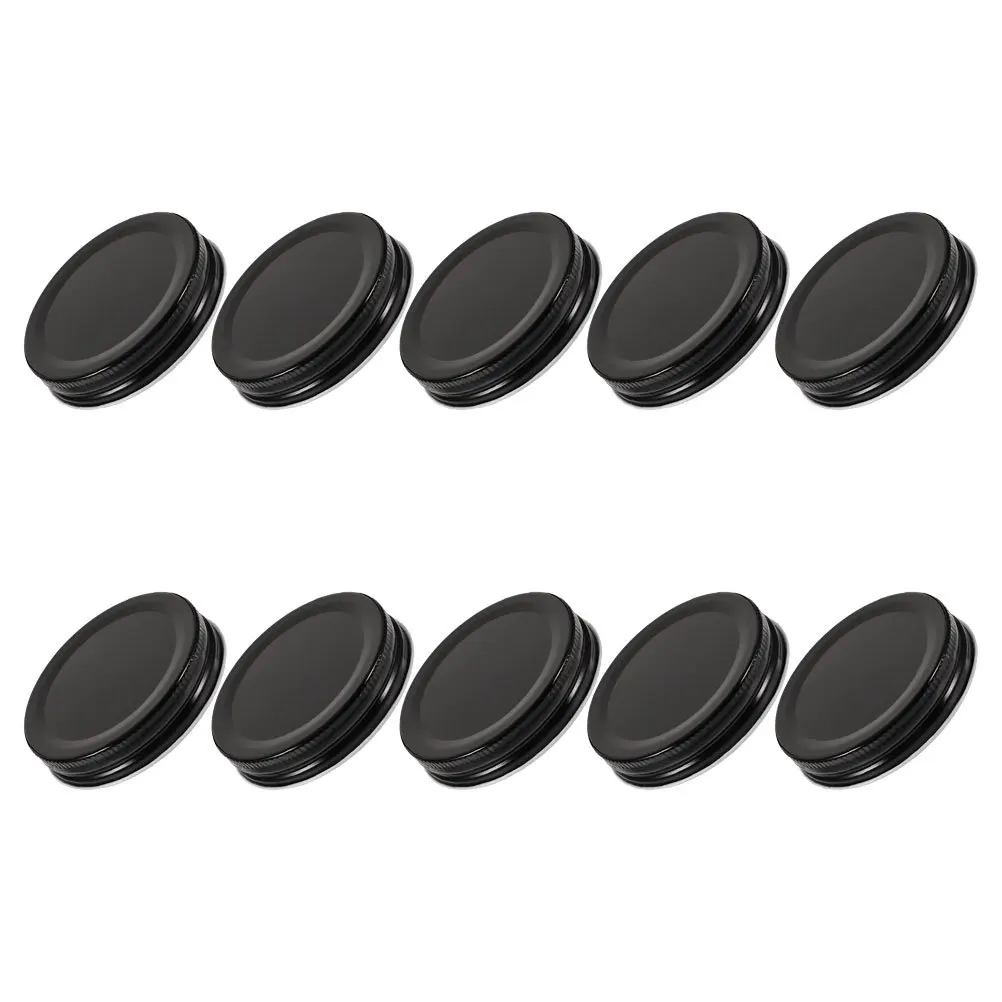 

10pcs Seal Lids 70Mm Metal Wide Mouth Mason Jar Lid Airtight For Yogurt Jam Honey Storage Canning Pudding Jar Covers Kitchen Bar