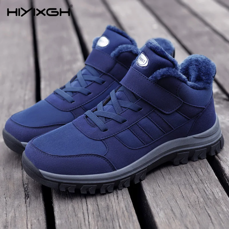 Winter High-Top Cotton Shoes Female Fleece-lined Warm Hiking Boots Middle-Aged and Elderly Leisure Sneaker Male view 6
