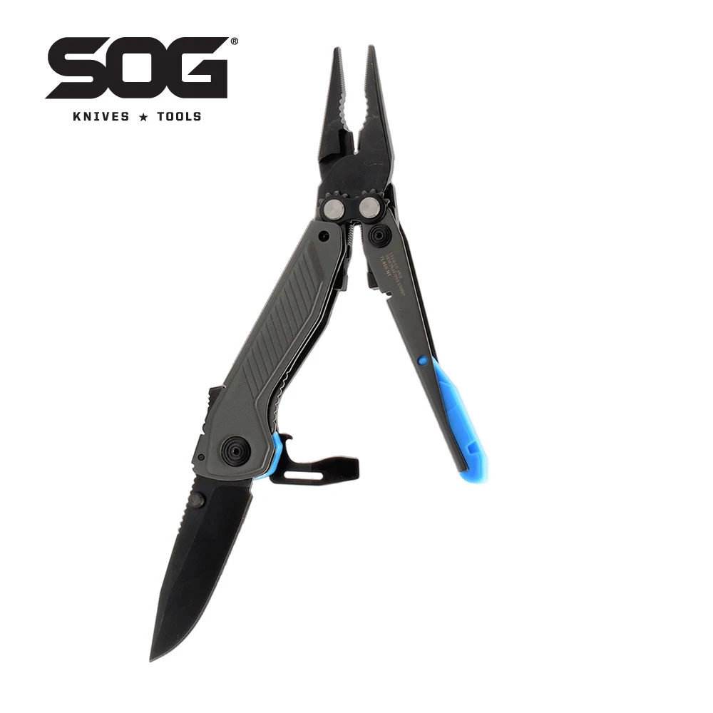 SOG-Pince multi-outils EDC, couteau pliant compact opaque de poche, équipement de camping de survie en plein air portable, 7 en 1