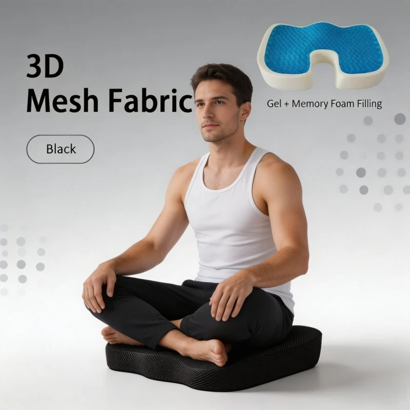 Home Household Home Office Student Use Ergonomic Memory Cotton Hemorrhoid Seat Cushion Long Sitting