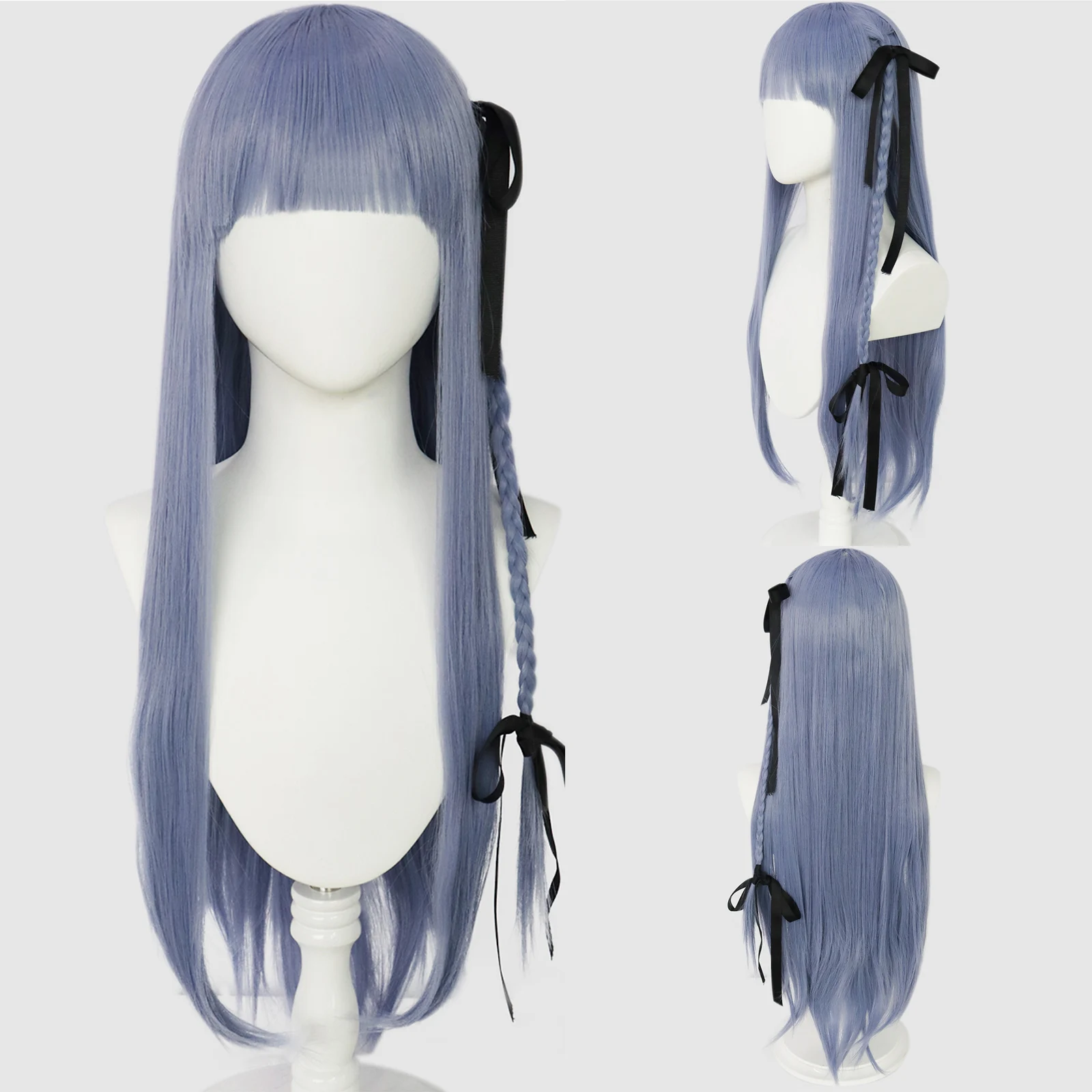 Anogol Synthetic Long Straight ImanotSurugi Hashibira Kotoha Cosplay Wig for Halloween Christmas School Party & 1pc Wig Cap